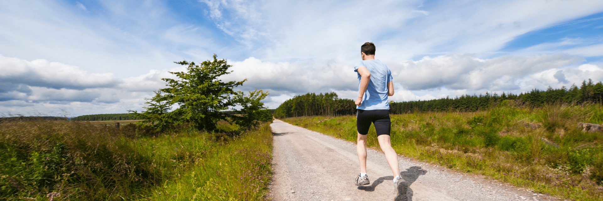 Man jogging as a representation of work life balance